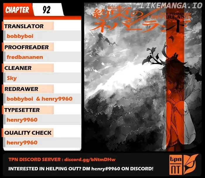 The Promised Neverland Chapter 92